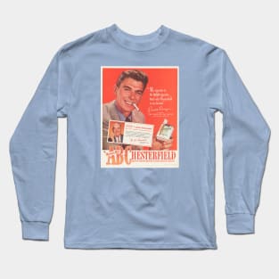 Ronald Reagan Iconic Smoking Smaller Image Long Sleeve T-Shirt